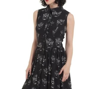 Jaw Breaker Sugar Skull Black Chiffon Dress Size Large